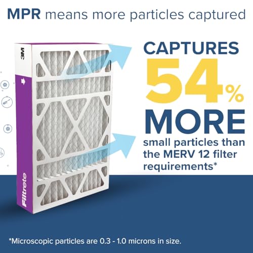 Filtrete 20x25x4 MERV 12 Air Filter, 2-Pack, Fits Honeywell & AprilAire, 19.88 x 24.63 x 4.31 in
