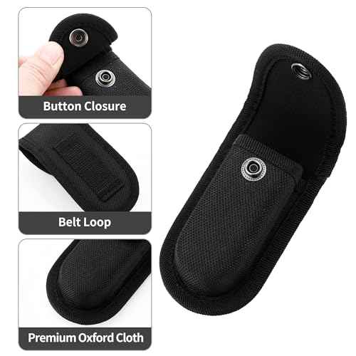 2 Packs Nylon Pocket Knife Sheath, 4'' Multitool Pouch, Folding Knife Belt Sheath with Snap Closure and Vertical Carry Belt Loop, Multitool Case for Outdoor or Daily Use, Medium Size