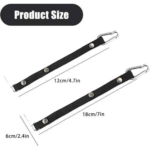 4pcs Tape Thong for Tool Belts, Electrical Tape Holder, Black Polyester Electrical Chain Strap