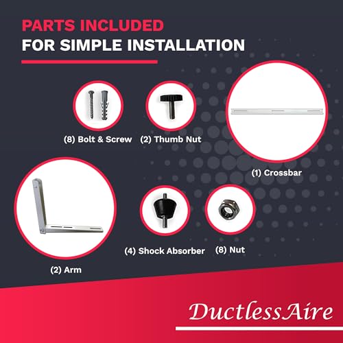 300 lbs Ductless HVAC Mini Split Wall Mounting Bracket - Supports 9K-36K BTU