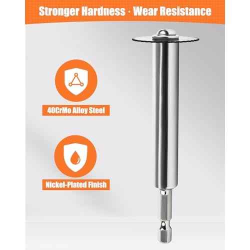 Inside Pipe Cutter for PVC Pipe with 5 Replacement Saw Blades, 1/4 Inch Hex Shank Impact Connect Inside PVC Pipe Cutter for Drill and Impact Driver, Internal Plastic Pipe Cutter Plumbing Tools