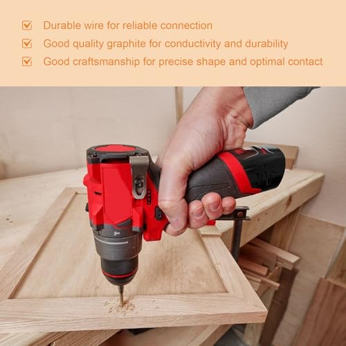 40 Pack Electric Motor Carbon Brushes Set, 10 Different Sizes for Replacement Repair Power Tool Part Electric Hammer Drills Angle Grinders Circular Table Saw