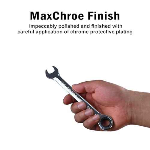 Egofine 9/16 inch Ratcheting Combination Wrench SAE, Industrial Grade Gear Spanner with 12-Point Design, 72-Tooth Ratchet, Chrome Vanadium Steel