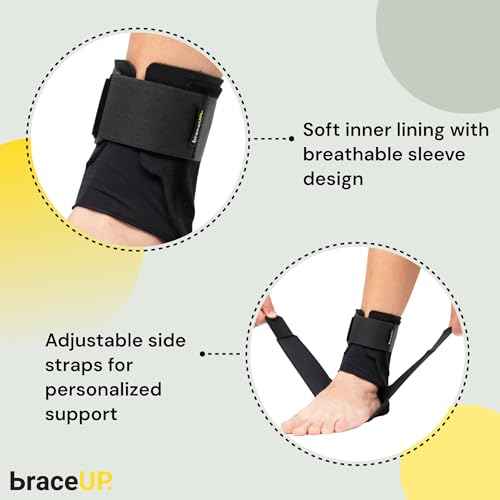 BraceUP Ankle Brace - Relieve Pain, Enhance Stability for Foot Pain, Sprained Ankle, Achilles Tendonitis, Men and Women