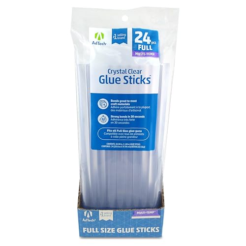 AdTech Full-Size 10" Clear Hot Glue Sticks - Pack of 1, Strong Multi-Temp Adhesive for Crafts & Repairs
