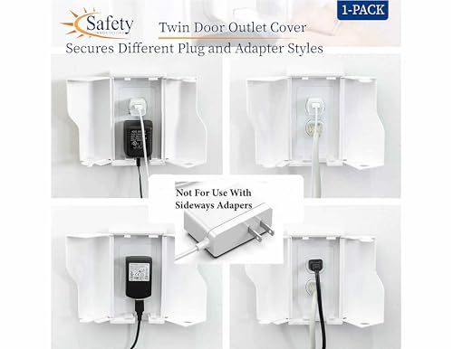 Safety Innovations Twin Outlet Cover Box - Extra Large Babyproofing Outlet Protector