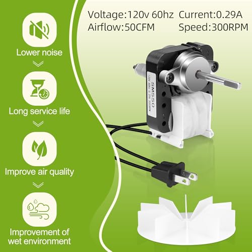 PandEELS 2 Pack Universal Bathroom Fan Motor Replacement for Nu-Tone B-roan Exhaust Fan