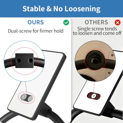 STWWO Black Adhesive Hand Towel Ring for Bathroom, No Drill, Rustproof