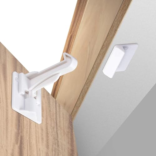 Invisible Baby Proofing Cabinet Lock Latches 10 Pack - No Drilling, Secure & Damage-Free Installation