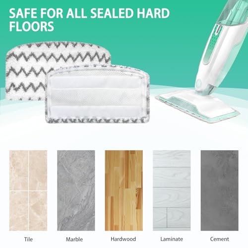 Heavy-Duty Shark Steam Mop Replacement Pads – S1000/S1001C Series, 4-Pack Microfiber Washable Pads