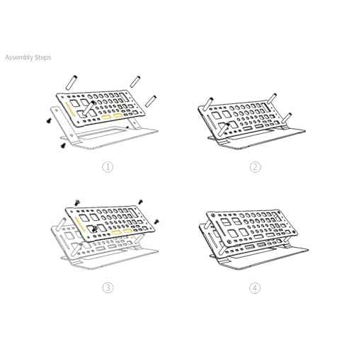 Screwdriver Rack, Small Tool Storage Holder for Desk Top, Work bench Organizer, Aluminum Alloy, Dark Grey