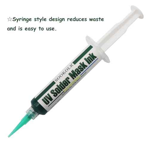 10CC Solder Mask Ink, Green UV Light Curing Solder Resist Paste, PCB BGA Solder Film Missing Repair, Prevent Corrosive Arcing