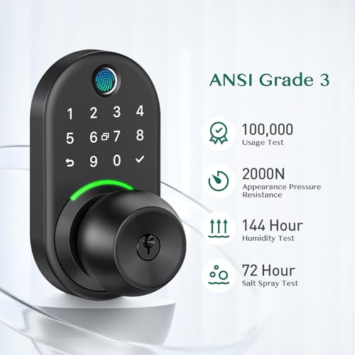 Yamiry Keypad Smart Door Lock - Fingerprint & Keyless Entry (Regular)
