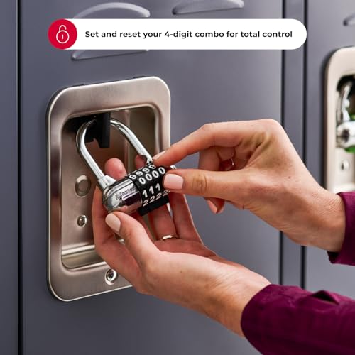 Master Lock 1523D Combination Padlock - Resettable Indoor Lock, Pack of 1, Color May Vary