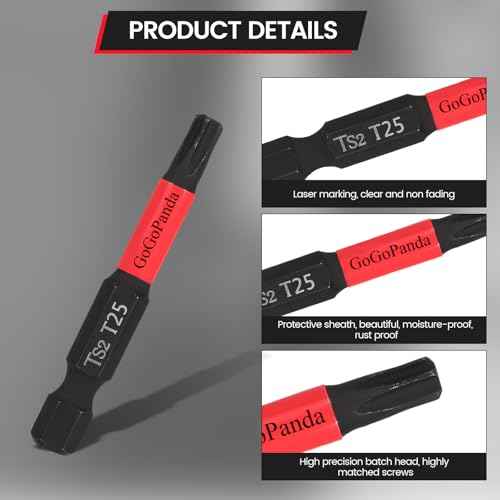 star shaped 10 (T10-T40), S2 steel safety Screwdriver Bit Sets, CNC machining tip, 2-inch long, magnetic holder and storage box (10, Star shaped-2INCH)