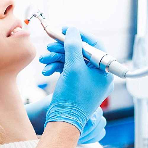 Jointown Basic Medical Blue Nitrile Exam Gloves - Latex-Free & Powder-Free for Medical, Cleaning, Cooking, Food Safe- NGPF7002 (Box of 1,00), Medium