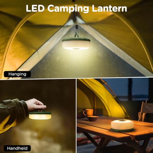 OGERY Green Camping String Lights 4-in-1, 32.8FT with 8 Modes, Portable & Waterproof