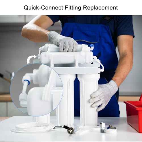 uxcell 40Pcs 1/4 Inch 3/8 Inch Locking Clip Set for RO Water Filtration Systems Tube Quick Connect Lock Clamps Fitting Replacement Parts, Blue