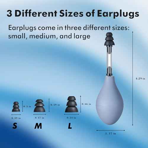 HillDog Migraine and Headache Relief Tinnitus Products, Ear Pressure Relief Suction Device,Airplane Ear Pressure Relief Inner Ear Equalization Tool,Reduces Tension with 3 Sizes Earplugs-Grey