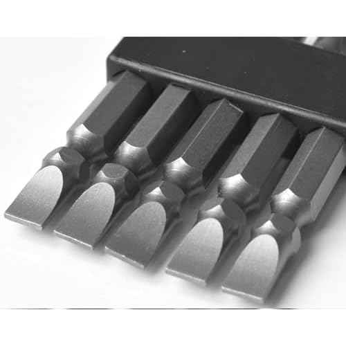 5Pcs PH2/SL6 Phillips and Slotted Flathead Double Ended Screwdriver Bits Magnetic Set 1/4 Inch Hex Shank (5)