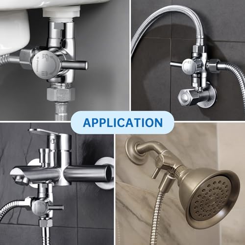 G-Promise Chrome 3-Way Shower Diverter Valve Solid Metal Bathroom Fitting