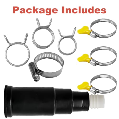 Garbage Disposal Dishwasher Connector Kit with Hoses and Clamps - Universal Fit