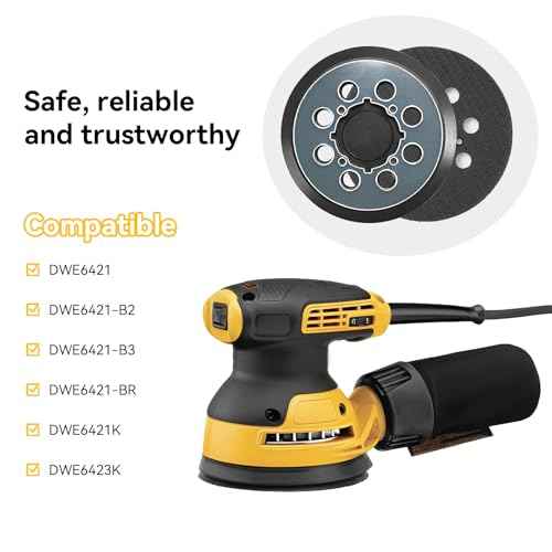 Sander Pads, 2 Pack 5" 8 Hole Hook and Loop Orbital Sander Pad Replacement for DWE6420,DWE6421 6421K DWE6423 6423K DCW210B (4 Screw Holes Sanding Part for DWE64233 & N329079)