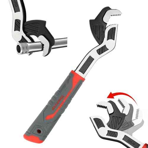 Self-Adjusting Pipe Wrench, 6", 8", 10", 12" Pipe Vise, Multifunctional Self-Locking, 3 Sides Teeth, Universal Adjustable, Plumbers Wrench