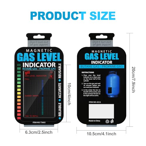 Oudain 2-Pack Magnetic Propane Level Indicator Gauge for Gas Tank