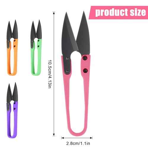 4PCS Mini Bonsai Pruning Scissors, Small Pruner Shears Bud Leaves Trimmer Stainless Steel Gardening Clippers for Flower Bud and Bonsai Trimming Pruners Trimmers for Sewing Gardening(Colorful)