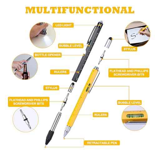 9 in 1 Multitool Pen Set, Gifts for Men, Multi Tool Pen Set, Mens Gifts for Fathers Day Dad Gifts, Birthday Gifts for Him, Valentines Day Gifts for Him, Stocking Stuffers for Adults Men