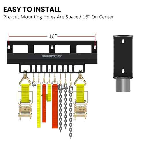 UNITEDPOWER 6 Quart Motor Oil Storage Rack, Bottle Shelf Mount Caddy With Funnel, Enclosed Race Trailer Shop Garage Organizer