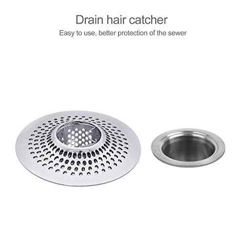 LEKEYE Drain Hair Catcher/Bathtub Shower Drain Hair Trap/Strainer Stainless Steel Drain Protector(Patented Product)