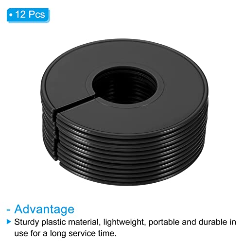 PATIKIL Black Clothes Dividers 12 Pack, 3.5 Inch Closet Labels & Separators