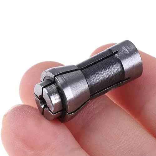 Luo ke 2 Pcs 1/8 Inch and 1/4 Inch Industries Die Grinder Collet Carbon Steel Chuck Machine Clamping Collet For 3.175mm And 6.35mm Dia Arbors/Shanks