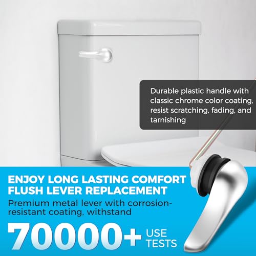 Yupjlia 2 Pack Front Mount Toilet Handle Replacement Kit with Metal Lever