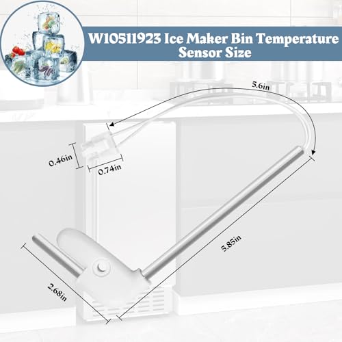 W10511923 Ice Maker Bin Temperature Sensor Replacement for Whirlpool