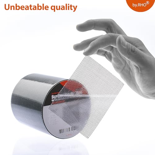 by.RHO 2in x 33ft Screen Repair Tape Black Indoor & Outdoor Mesh Patch