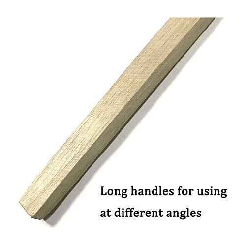 2Pcs Wooden Handle Bristle Radiator Paint Brush, 1.5 Inch Brush Width, 375mm Total Length, 40mm Trim Length