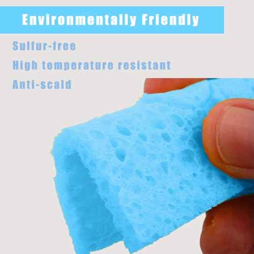 20pcs Soldering Sponge 50x35mm Square, Replacement Solder Welding Iron Cleaning Pads Blue Sponge (Thickened)