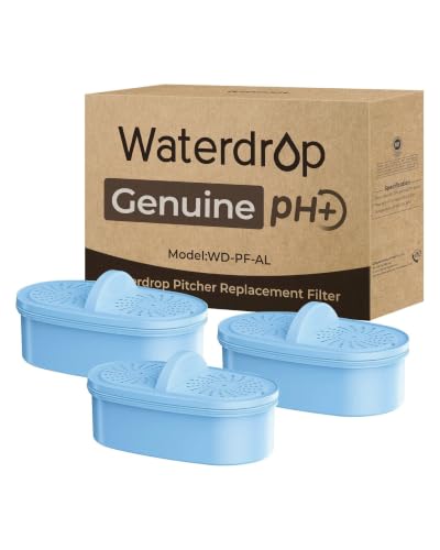 Waterdrop PF-AL Alkaline Water Filter for Pitchers, Blue / 3 Pack