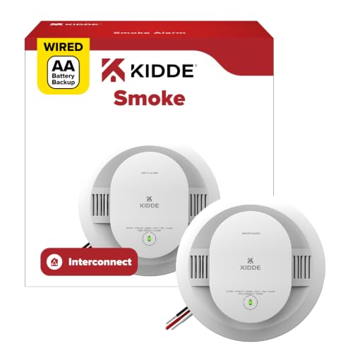 Kidde Smoke Detector Hardwired with AA Battery Backup - 20SAR, 1 Pack