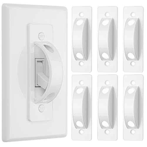 Bates- Light Switch Guard Cover, 6 Pack, White, Toggle Switch Cover, Light Switch Blocker, Light Switch Cover Child Proof Light Switch Cover Guard, Lightswitch Cover, Toggle Switch Guard