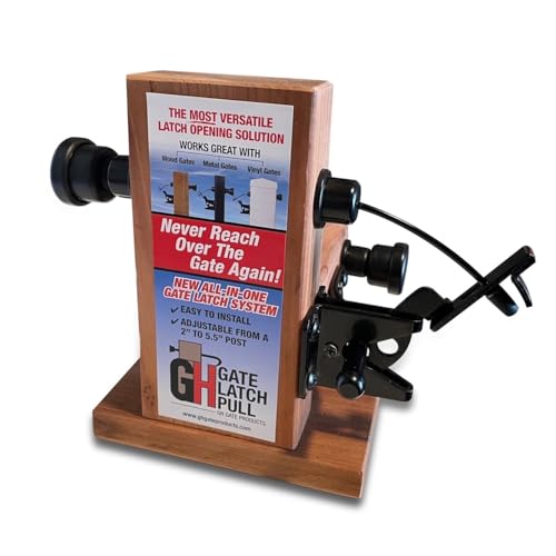 GH Gate Latch Complete Kit Dual Sided Outdoor Gate Lock for Wood Vinyl Metal Fences
