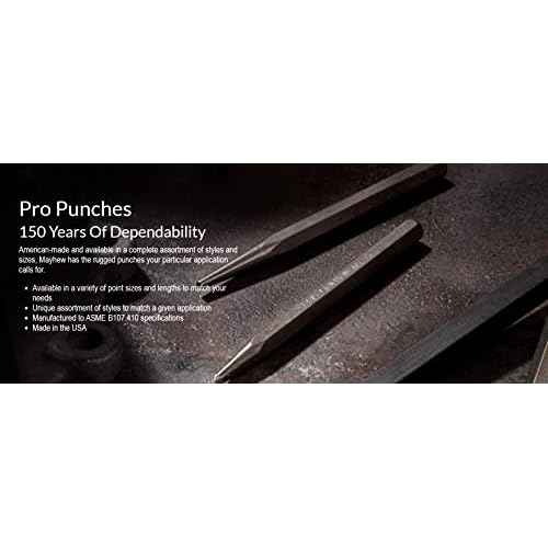 Mayhew Tools 21240 Metric Pin Punch, 1.5 mm x 4", Black Oxide Finish