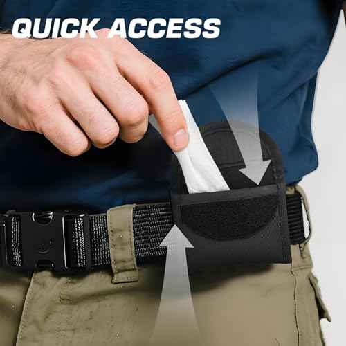 Ullnosoo Glove Pouch for Duty Belt, 1680D Nylon Latex Disposable Glove Holder for Firefighters, EMS, EMT, Paramedics, First Responders