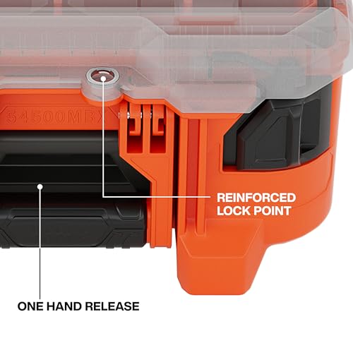 Klein Tools MODbox Tall Component Box Half Width with 4 Removable Bins | 10 Compartments