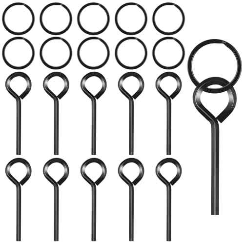 20 Pack 5/32 inch Standard Hex Dogging Key, Allen Wrench Sets with Full Loop, Black Metal Allen Key Sets Wrench for Push Bar Panic Exit Device Key