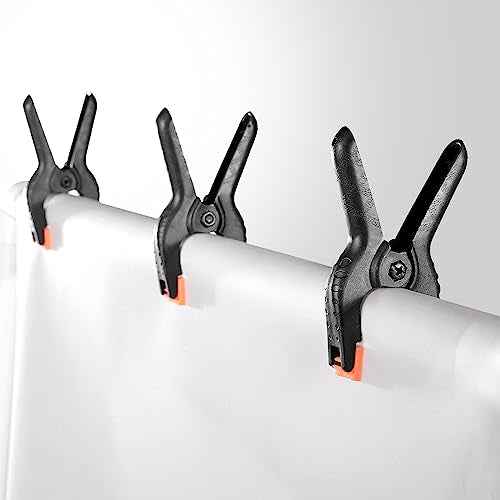 Spring Clamps 12 Pack, 3.5 inch Spring Clips for Crafts & Professional Backdrop Clips, Heavy Duty Plastic Clamps for Woodworking