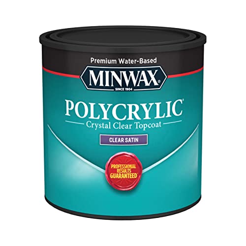 Minwax Polycrylic Protective Wood Finish Satin Clear ½ Pint - Variant 1